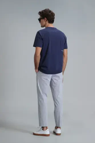 Frank Smart Erkek Chino Pantolon Slim Fit Saks-Saks - 6