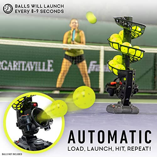 Franklin Sports Automatic Pickleball Launcher Machine - ProShot Pickleball Tosser for Pickleball Practice + Training - Portable Pickleball Thrower + Ball Server - Pickleball Training Equipment + Aid - 2