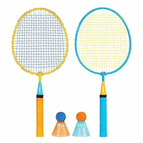 Franklin Sports Badminton Racket Set - SmasModazoneinton, Oversize - 2 Player Backyard Youth Set with Birdies for Kids - 1