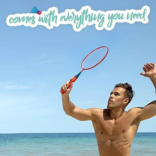 Franklin Sports Badminton Racket Set - SmasModazoneinton, Oversize - 2 Player Backyard Youth Set with Birdies for Kids - 3