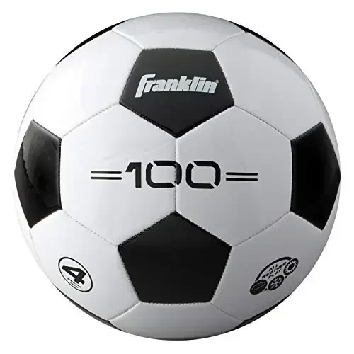 Franklin Sports Soccer Balls - Youth & Adult - Sizes 3, 4 & 5 - Single & Bulk Packs - Black & White - 1