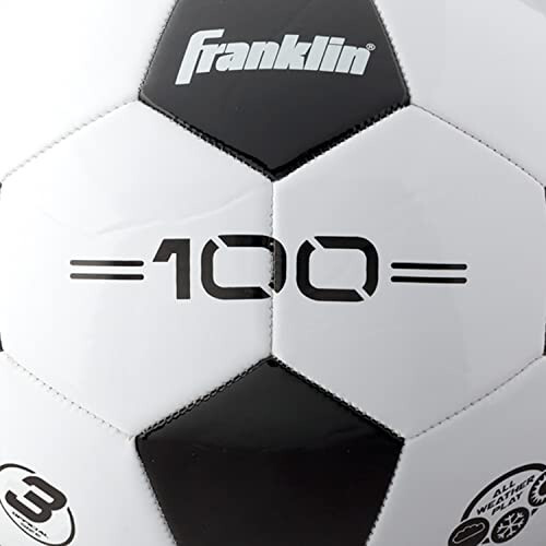 Franklin Sports Futbol Topları - Genç + Yetişkin Futbol Topları - Boyut 3, 4 + 5 Futbol Topları - Tek + Toplu Paketler - Siyah + Beyaz - 6