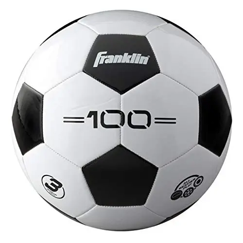 Franklin Sports Soccer Balls - Youth & Adult - Sizes 3, 4 & 5 - Single & Bulk Packs - Black & White 