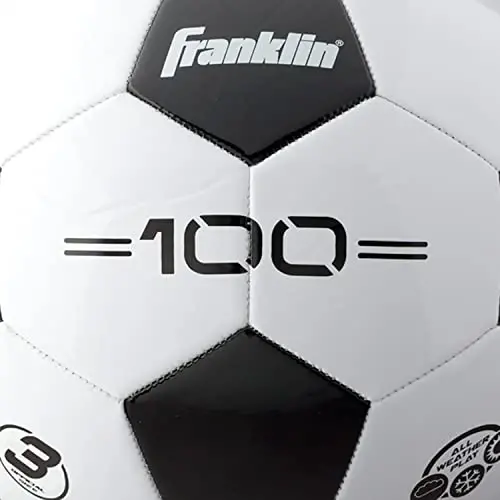 Franklin Sports Soccer Balls - Youth & Adult - Sizes 3, 4 & 5 - Single & Bulk Packs - Black & White - 6