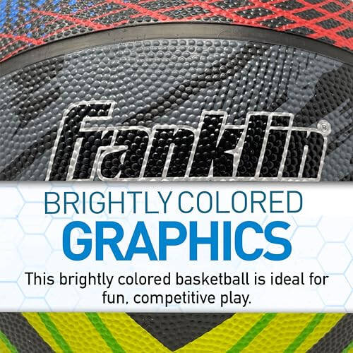 Franklin Sports Mystic Basketbol - Resmi Boyut Basketbol - İç Mekan + Dış Mekan Basketbol - 29.5'' Kauçuk Basketbol - Hava Pompası Dahil - 2