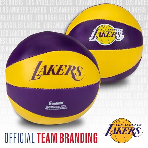 Franklin Sports NBA o'yinchoq basketbollar - Eshik ustiga va ichki halqalar uchun 2 ta paket bolalar yumshoq mini basketbollar - NBA Fan Shop bolalar yumshoq o'yinchoq basketbollar - (2) Mini to'p kiradi - 4