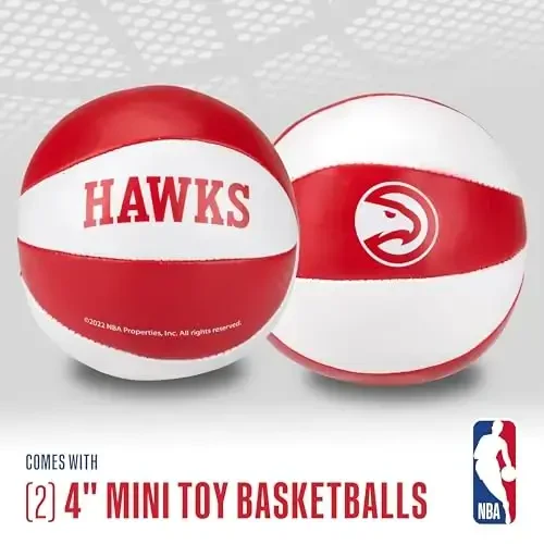 Franklin Sports NBA Toy Basketballs - 2 Pack of Kids Soft Mini Basketballs for Over The Door + Indoor Hoops - NBA Fan Shop - 2