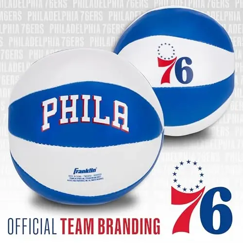 Franklin Sports NBA Toy Basketballs - 2 Pack of Kids Soft Mini Basketballs for Over The Door + Indoor Hoops - NBA Fan Shop - 4