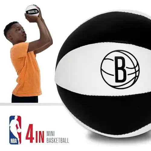 Franklin Sports NBA Toy Basketballs - 2 Pack of Kids Soft Mini Basketballs for Over The Door + Indoor Hoops - NBA Fan Shop - 3