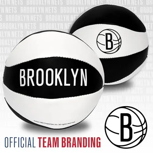 Franklin Sports NBA Toy Basketballs - 2 Pack of Kids Soft Mini Basketballs for Over The Door + Indoor Hoops - NBA Fan Shop - 4