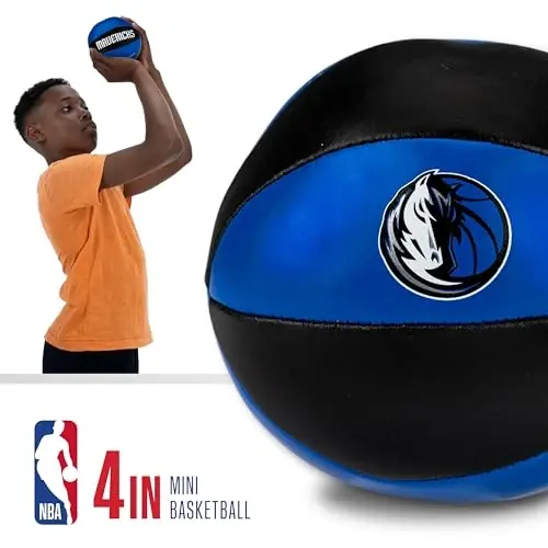 Franklin Sports NBA Toy Basketballs - 2 Pack of Kids Soft Mini Basketballs for Over The Door + Indoor Hoops - NBA Fan Shop - 3