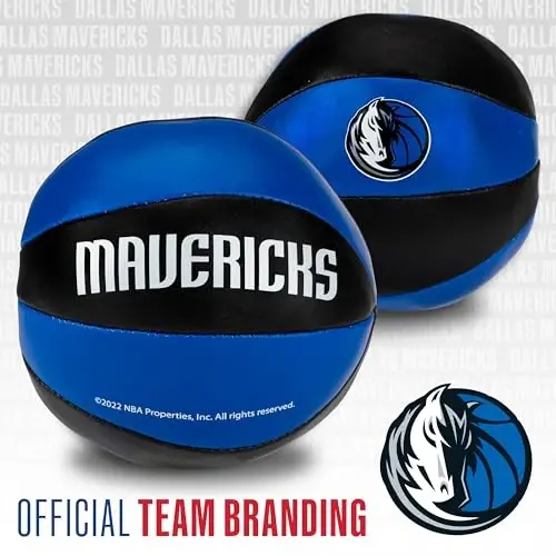 Franklin Sports NBA Toy Basketballs - 2 Pack of Kids Soft Mini Basketballs for Over The Door + Indoor Hoops - NBA Fan Shop - 4