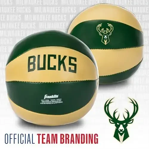 Franklin Sports NBA Toy Basketballs - 2 Pack of Kids Soft Mini Basketballs for Over The Door + Indoor Hoops - NBA Fan Shop - 4