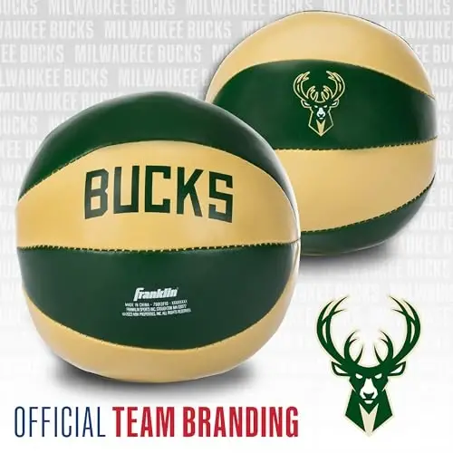 Franklin Sports NBA Toy Basketballs - 2 Pack of Kids Soft Mini Basketballs for Over The Door + Indoor Hoops - NBA Fan Shop - 4