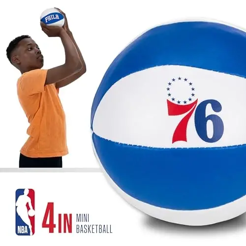 Franklin Sports NBA Toy Basketballs - 2 Pack of Kids Soft Mini Basketballs for Over The Door + Indoor Hoops - NBA Fan Shop - 3