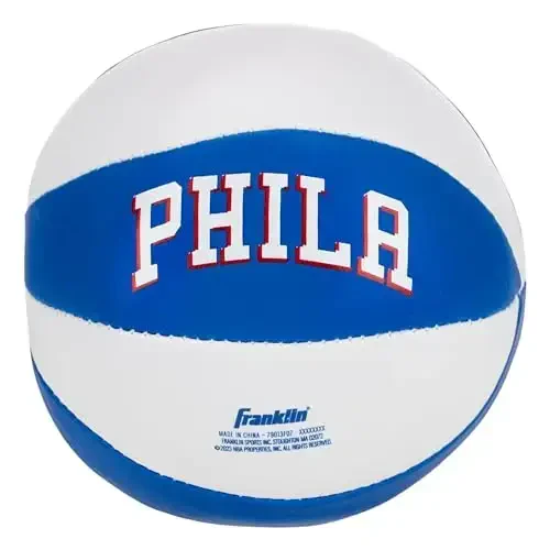 Franklin Sports NBA Toy Basketballs - 2 Pack of Kids Soft Mini Basketballs for Over The Door + Indoor Hoops - NBA Fan Shop - 5