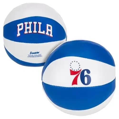 Franklin Sports NBA Toy Basketballs - 2 Pack of Kids Soft Mini Basketballs for Over The Door + Indoor Hoops - NBA Fan Shop - 1