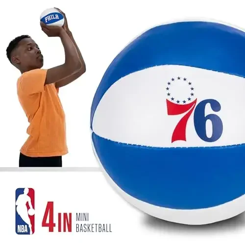 Franklin Sports NBA Toy Basketballs - 2 Pack of Kids Soft Mini Basketballs for Over The Door + Indoor Hoops - NBA Fan Shop - 3