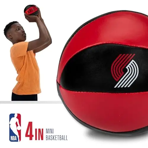 Franklin Sports NBA Toy Basketballs - 2 Pack of Kids Soft Mini Basketballs for Over The Door + Indoor Hoops - NBA Fan Shop - 3