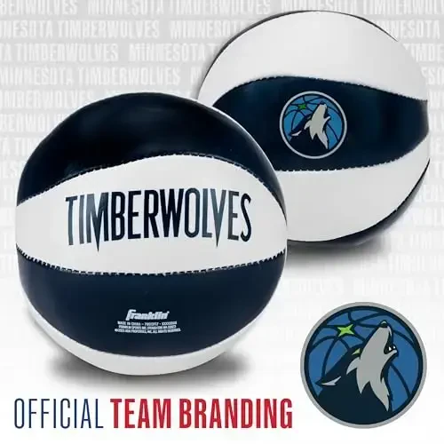 Franklin Sports NBA Toy Basketballs - 2 Pack of Kids Soft Mini Basketballs for Over The Door + Indoor Hoops - NBA Fan Shop - 4