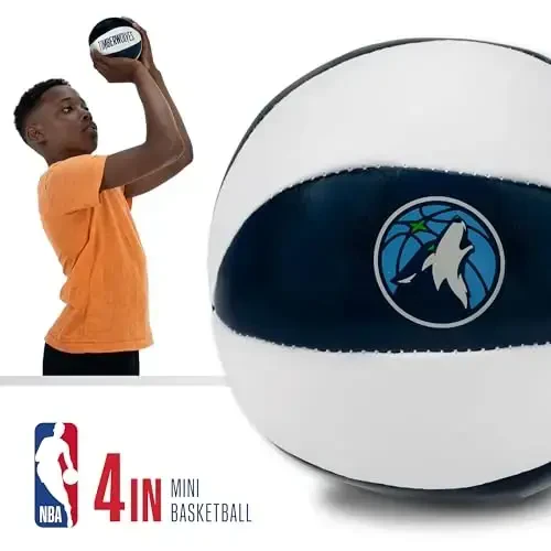 Franklin Sports NBA Toy Basketballs - 2 Pack of Kids Soft Mini Basketballs for Over The Door + Indoor Hoops - NBA Fan Shop - 3