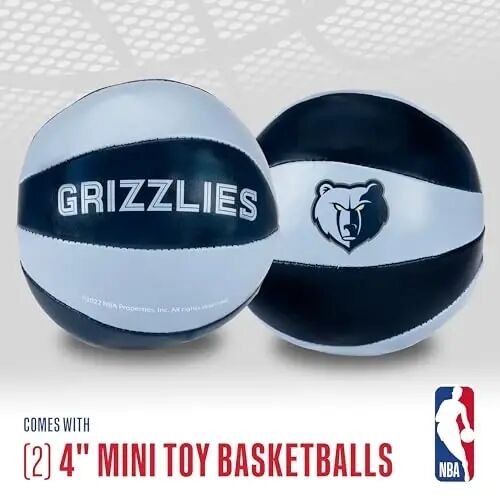 Franklin Sports NBA Toy Basketballs - 2 Pack of Kids Soft Mini Basketballs for Over The Door + Indoor Hoops - NBA Fan Shop - FRANKLIN SPORTS (1)