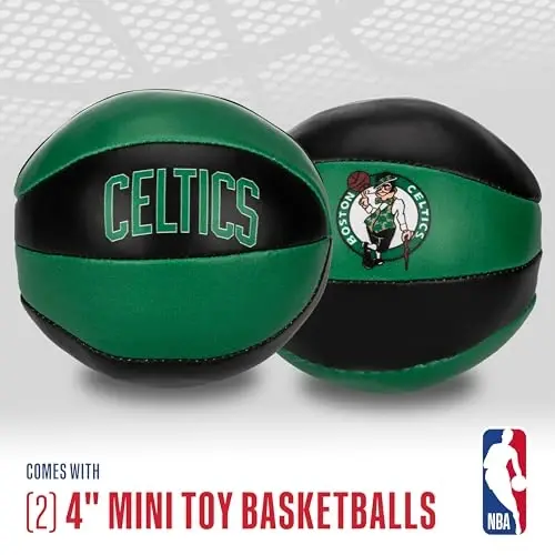Franklin Sports NBA Toy Basketballs - 2 Pack of Kids Soft Mini Basketballs for Over The Door + Indoor Hoops - NBA Fan Shop - 8