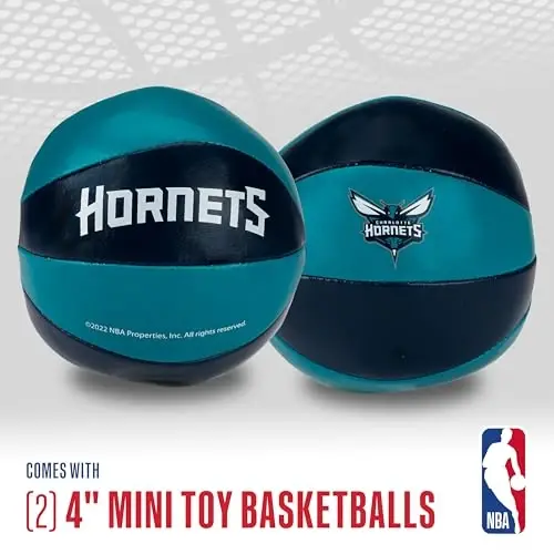 Franklin Sports NBA Toy Basketballs - 2 Pack of Kids Soft Mini Basketballs for Over The Door + Indoor Hoops - NBA Fan Shop - 2