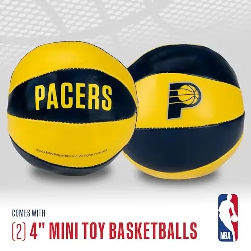 Franklin Sports NBA Toy Basketballs - 2 Pack of Kids Soft Mini Basketballs for Over The Door + Indoor Hoops - NBA Fan Shop - 2