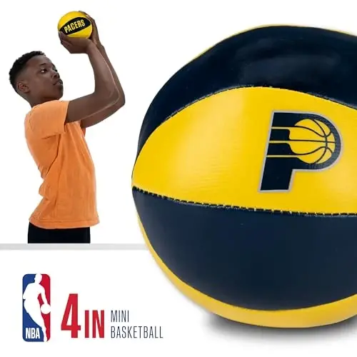 Franklin Sports NBA Toy Basketballs - 2 Pack of Kids Soft Mini Basketballs for Over The Door + Indoor Hoops - NBA Fan Shop - 3