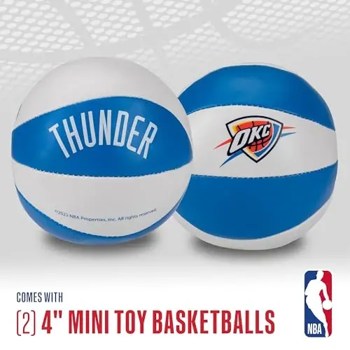 Franklin Sports NBA Toy Basketballs - 2 Pack of Kids Soft Mini Basketballs for Over The Door + Indoor Hoops - NBA Fan Shop - 2