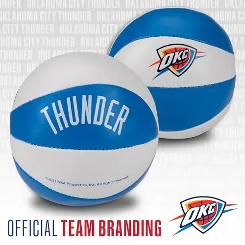 Franklin Sports NBA Toy Basketballs - 2 Pack of Kids Soft Mini Basketballs for Over The Door + Indoor Hoops - NBA Fan Shop - 4