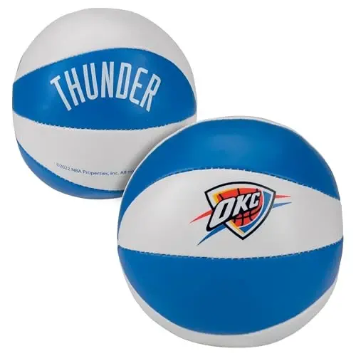 Franklin Sports NBA Toy Basketballs - 2 Pack of Kids Soft Mini Basketballs for Over The Door + Indoor Hoops - NBA Fan Shop - 7