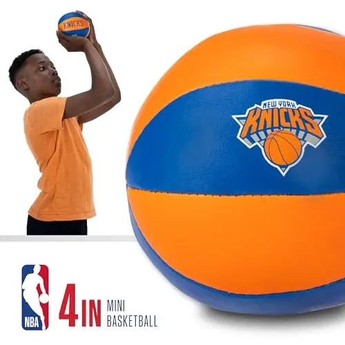Franklin Sports NBA Toy Basketballs - 2 Pack of Kids Soft Mini Basketballs for Over The Door + Indoor Hoops - NBA Fan Shop - 3