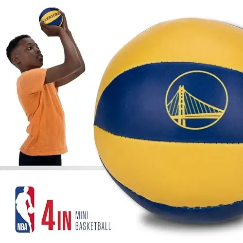 Franklin Sports NBA Toy Basketballs - 2 Pack of Kids Soft Mini Basketballs for Over The Door + Indoor Hoops - NBA Fan Shop - 3
