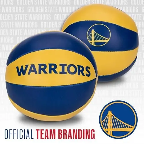 Franklin Sports NBA Toy Basketballs - 2 Pack of Kids Soft Mini Basketballs for Over The Door + Indoor Hoops - NBA Fan Shop - 4