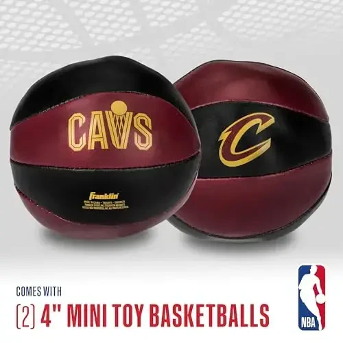 Franklin Sports NBA Toy Basketballs - 2 Pack of Kids Soft Mini Basketballs for Over The Door + Indoor Hoops - NBA Fan Shop - FRANKLIN SPORTS (1)