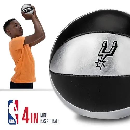 Franklin Sports NBA Toy Basketballs - 2 Pack of Kids Soft Mini Basketballs for Over The Door + Indoor Hoops - NBA Fan Shop - 3