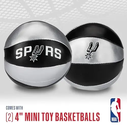 Franklin Sports NBA Toy Basketballs - 2 Pack of Kids Soft Mini Basketballs for Over The Door + Indoor Hoops - NBA Fan Shop - 2