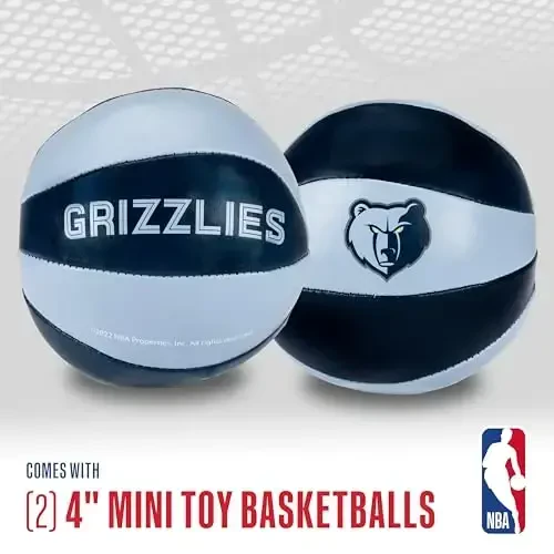 Franklin Sports NBA Toy Basketballs - 2 Pack of Kids Soft Mini Basketballs for Over The Door + Indoor Hoops - NBA Fan Shop - 2