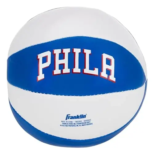 Franklin Sports NBA Toy Basketballs - 2 Pack of Kids Soft Mini Basketballs for Over The Door + Indoor Hoops - NBA Fan Shop - 5