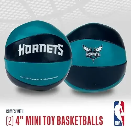 Franklin Sports NBA Toy Basketballs - 2 Pack of Kids Soft Mini Basketballs for Over The Door + Indoor Hoops - NBA Fan Shop - FRANKLIN SPORTS (1)