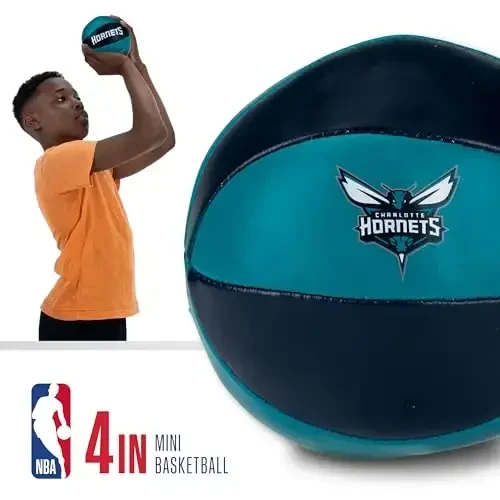 Franklin Sports NBA Toy Basketballs - 2 Pack of Kids Soft Mini Basketballs for Over The Door + Indoor Hoops - NBA Fan Shop - 3