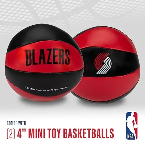 Franklin Sports NBA Toy Basketballs - 2 Pack of Kids Soft Mini Basketballs for Over The Door + Indoor Hoops - NBA Fan Shop - 2