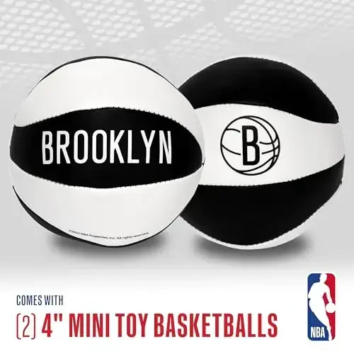 Franklin Sports NBA Toy Basketballs - 2 Pack of Kids Soft Mini Basketballs for Over The Door + Indoor Hoops - NBA Fan Shop - 2