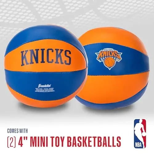 Franklin Sports NBA Toy Basketballs - 2 Pack of Kids Soft Mini Basketballs for Over The Door + Indoor Hoops - NBA Fan Shop - 2