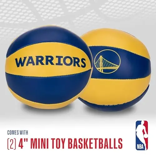 Franklin Sports NBA Toy Basketballs - 2 Pack of Kids Soft Mini Basketballs for Over The Door + Indoor Hoops - NBA Fan Shop - 2