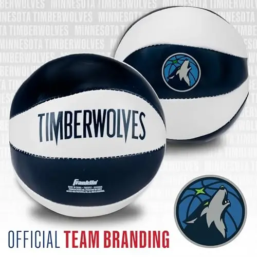 Franklin Sports NBA Toy Basketballs - 2 Pack of Kids Soft Mini Basketballs for Over The Door + Indoor Hoops - NBA Fan Shop - 4