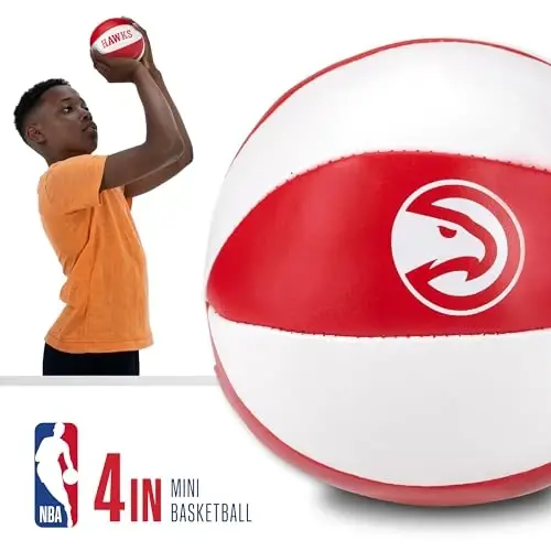 Franklin Sports NBA Toy Basketballs - 2 Pack of Kids Soft Mini Basketballs for Over The Door + Indoor Hoops - NBA Fan Shop - 3
