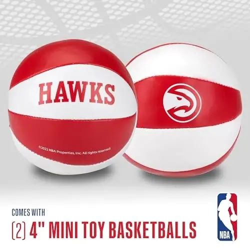Franklin Sports NBA Toy Basketballs - 2 Pack of Kids Soft Mini Basketballs for Over The Door + Indoor Hoops - NBA Fan Shop - FRANKLIN SPORTS (1)